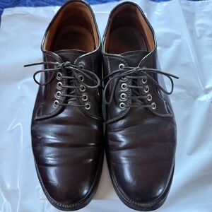 Brooks Brothers (by Alden) oxblood shell cordovan blucher/derby shoes, size 6.5E